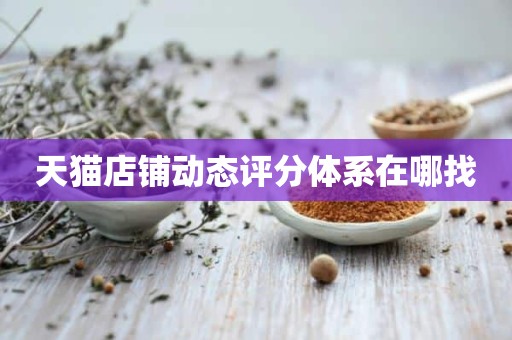 天猫店铺动态评分体系在哪找