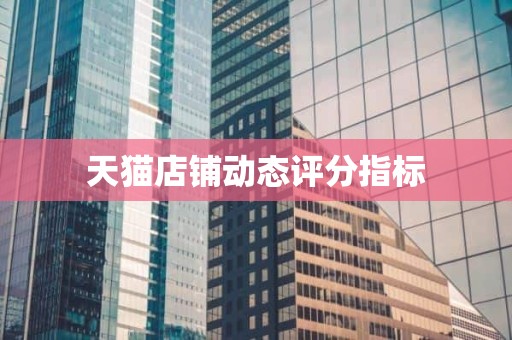 天猫店铺动态评分指标