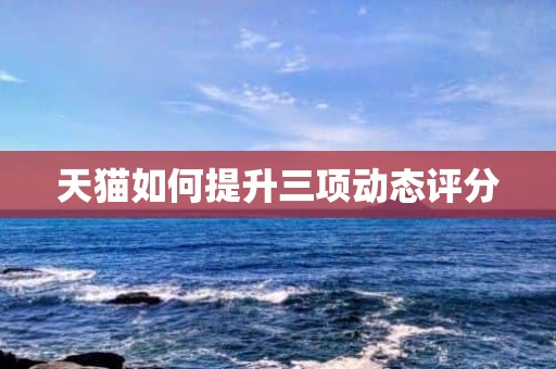 天猫如何提升三项动态评分