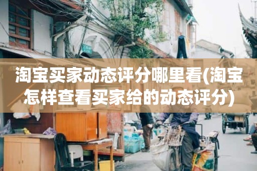 淘宝买家动态评分哪里看(淘宝怎样查看买家给的动态评分)