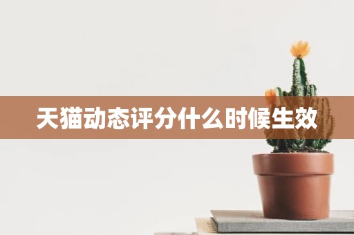 天猫动态评分什么时候生效