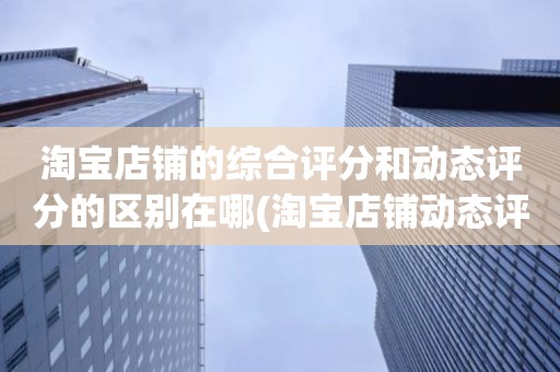 淘宝店铺的综合评分和动态评分的区别在哪(淘宝店铺动态评分是什么)