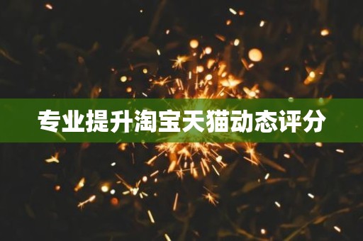 专业提升淘宝天猫动态评分
