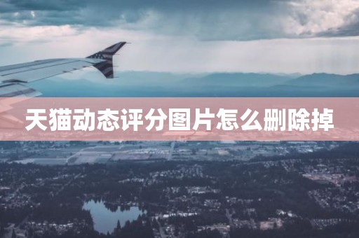 天猫动态评分图片怎么删除掉