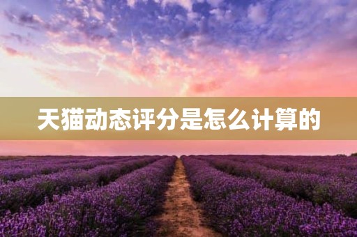 天猫动态评分是怎么计算的