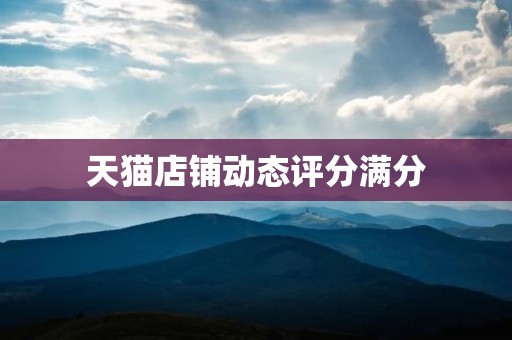 天猫店铺动态评分满分