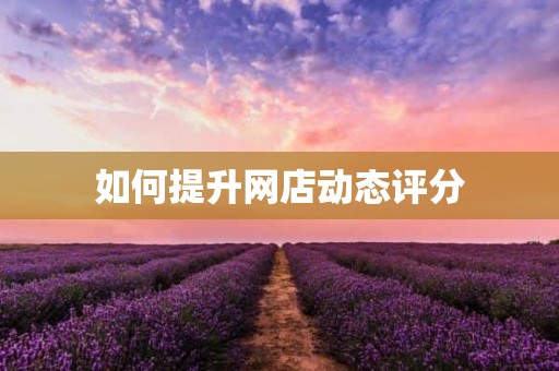 如何提升网店动态评分