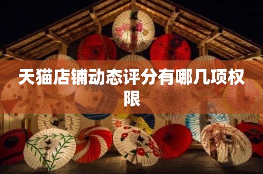 天猫店铺动态评分有哪几项权限