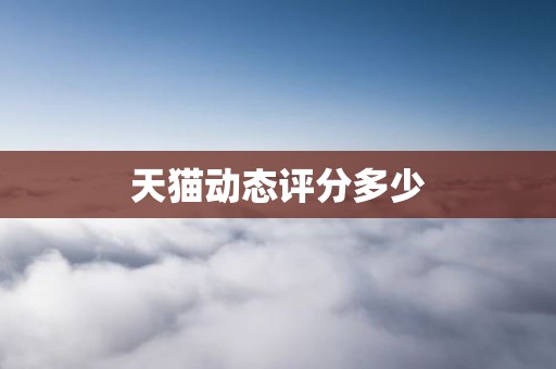 天猫动态评分多少