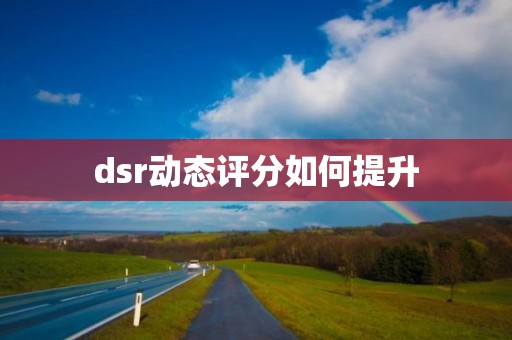 dsr动态评分如何提升