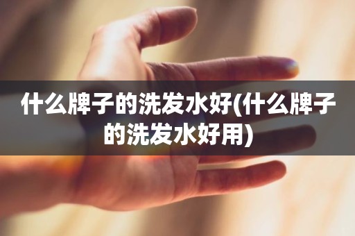 什么牌子的洗发水好(什么牌子的洗发水好用)