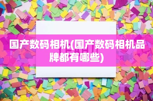 国产数码相机(国产数码相机品牌都有哪些)
