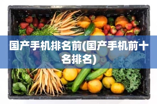 国产手机排名前(国产手机前十名排名)