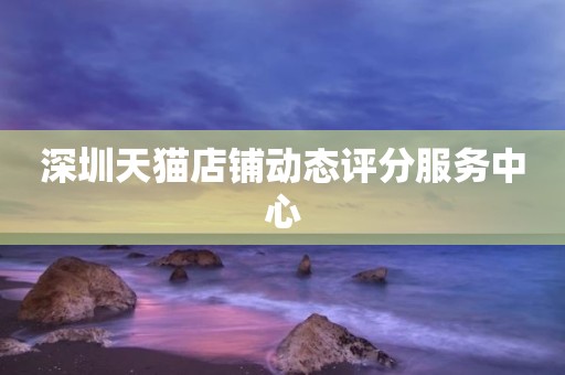 深圳天猫店铺动态评分服务中心