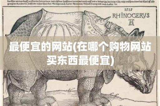 最便宜的网站(在哪个购物网站买东西最便宜)