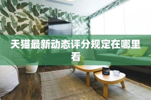 天猫最新动态评分规定在哪里看