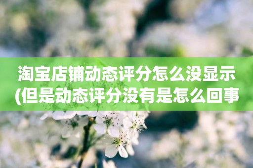 淘宝店铺动态评分怎么没显示(但是动态评分没有是怎么回事)