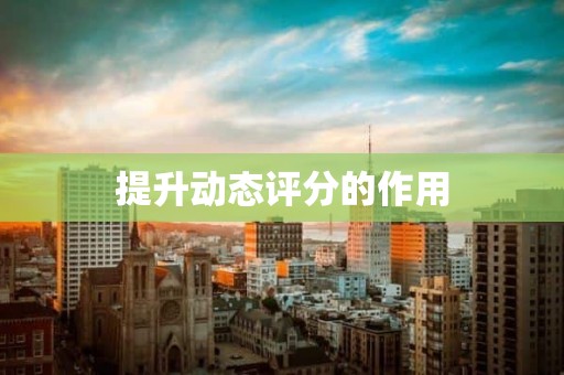 提升动态评分的作用