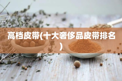 高档皮带(十大奢侈品皮带排名)