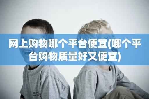 网上购物哪个平台便宜(哪个平台购物质量好又便宜)