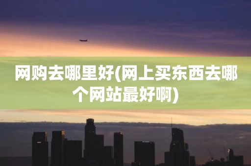 网购去哪里好(网上买东西去哪个网站最好啊)