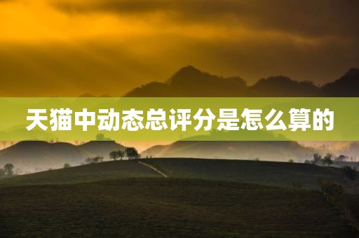 天猫中动态总评分是怎么算的