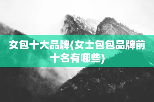 女包十大品牌(女士包包品牌前十名有哪些)