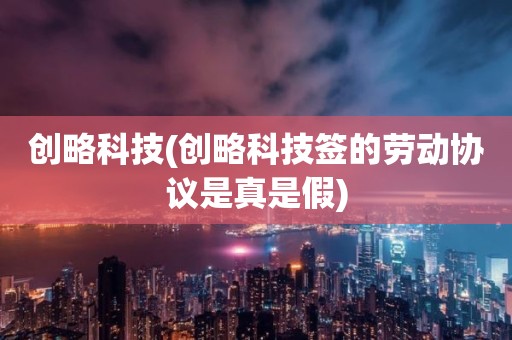 创略科技(创略科技签的劳动协议是真是假)