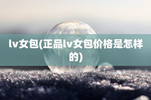 lv女包(正品lv女包价格是怎样的)