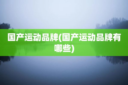 国产运动品牌(国产运动品牌有哪些)
