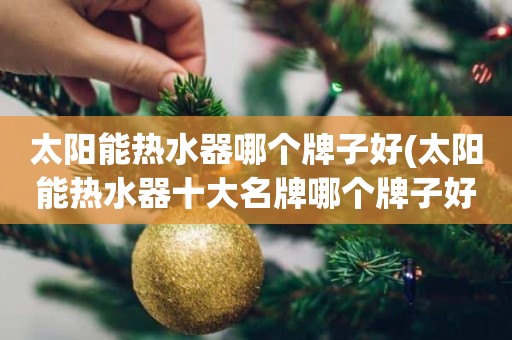太阳能热水器哪个牌子好(太阳能热水器十大名牌哪个牌子好)