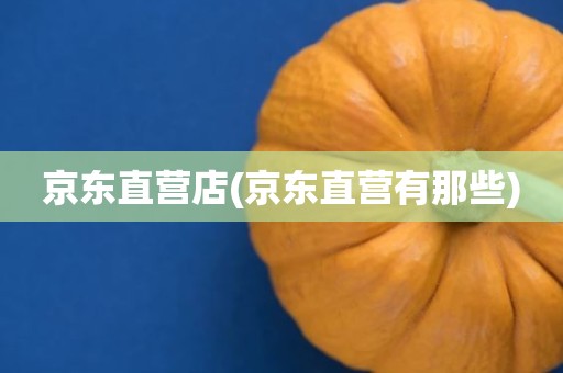 京东直营店(京东直营有那些)