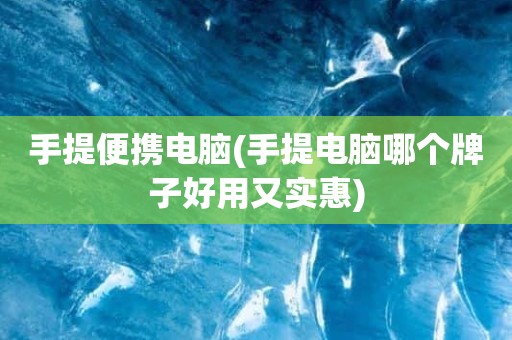 手提便携电脑(手提电脑哪个牌子好用又实惠)