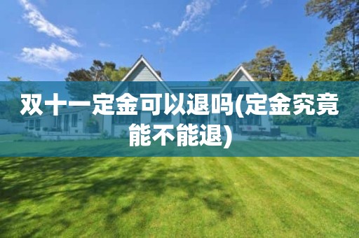 双十一定金可以退吗(定金究竟能不能退)