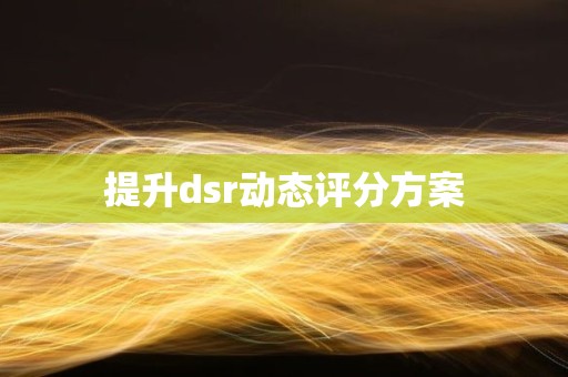 提升dsr动态评分方案