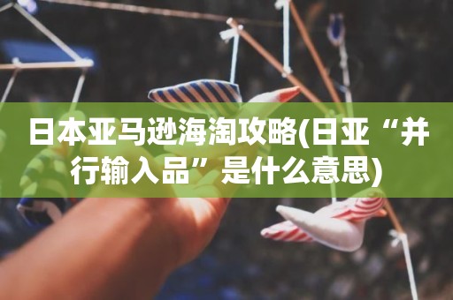 日本亚马逊海淘攻略(日亚“并行输入品”是什么意思)