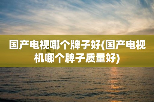 国产电视哪个牌子好(国产电视机哪个牌子质量好)