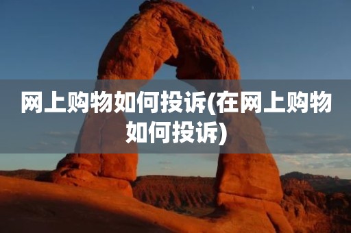 网上购物如何投诉(在网上购物如何投诉)