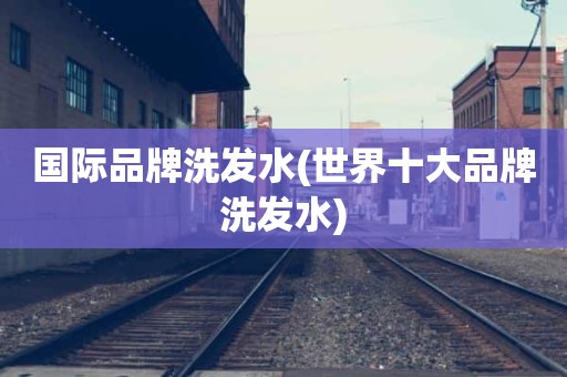 国际品牌洗发水(世界十大品牌洗发水)
