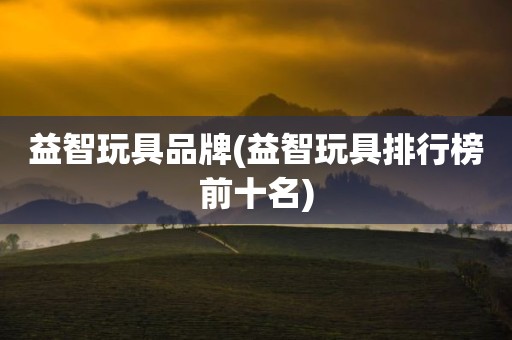 益智玩具品牌(益智玩具排行榜前十名)