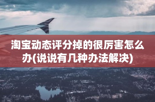 淘宝动态评分掉的很厉害怎么办(说说有几种办法解决)