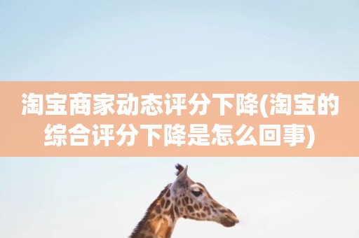 淘宝商家动态评分下降(淘宝的综合评分下降是怎么回事)