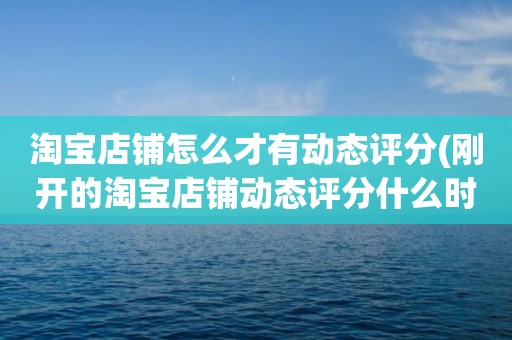 淘宝店铺怎么才有动态评分(刚开的淘宝店铺动态评分什么时候开始显示)