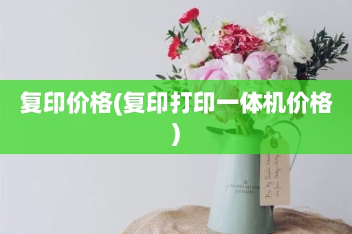 复印价格(复印打印一体机价格)