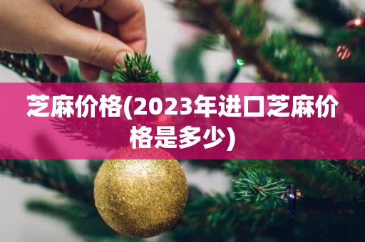 芝麻价格(2023年进口芝麻价格是多少)