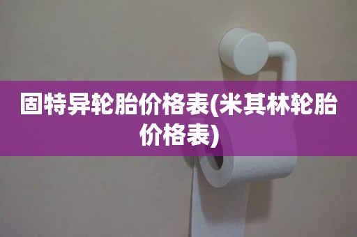 固特异轮胎价格表(米其林轮胎价格表)