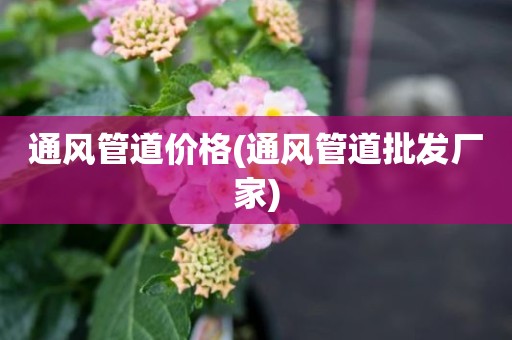 通风管道价格(通风管道批发厂家)