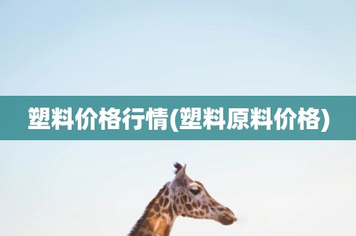 塑料价格行情(塑料原料价格)