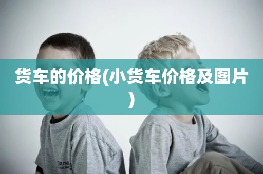 货车的价格(小货车价格及图片)