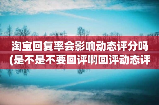 淘宝回复率会影响动态评分吗(是不是不要回评啊回评动态评分会下降)